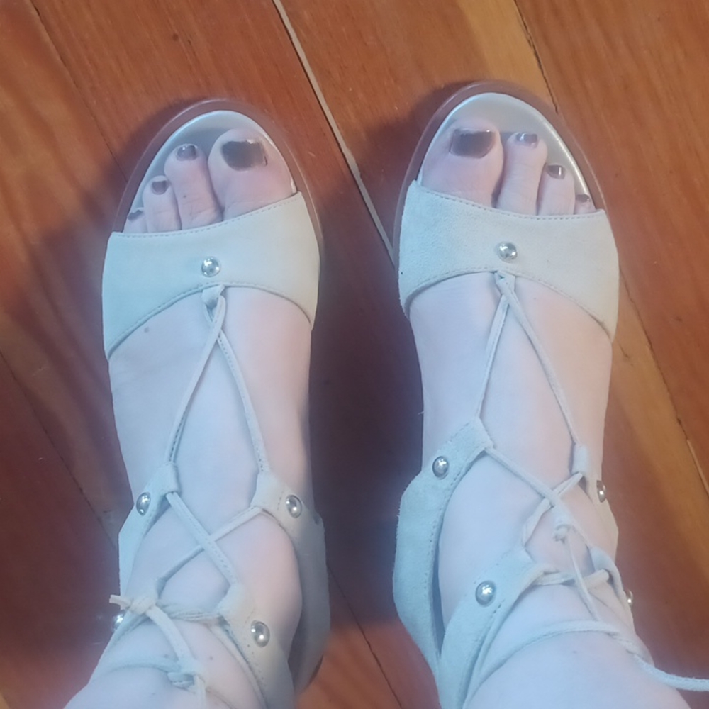 DE CHENZO Italian lace up sandals  size 36
